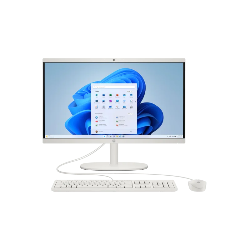 Pc Hp Aio 23.8" Fhd N100 8G 256 Ssd W11H Branco