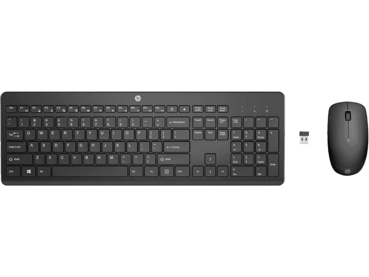 TECLADO + MOUSE HP 235 MULTIMÉDIA WIRELESS ENG PRETO